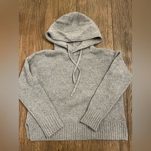 Gray cashmere hoodie xs